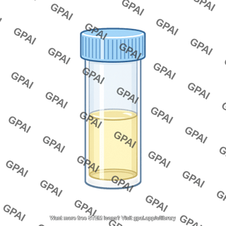 Specimen vial with liquid