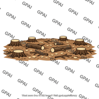 Clear cut forest