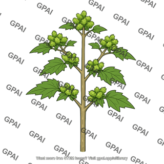 Cocklebur flowering