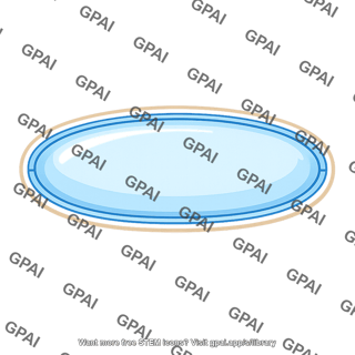 Oval swimming pool