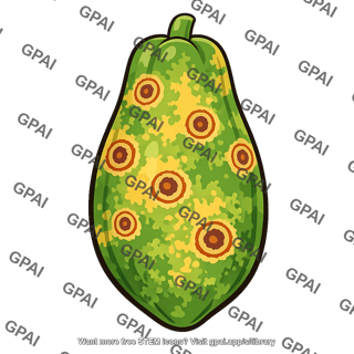 Papaya fruit infected