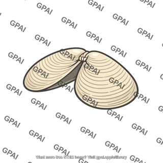 Bivalve shell hinged