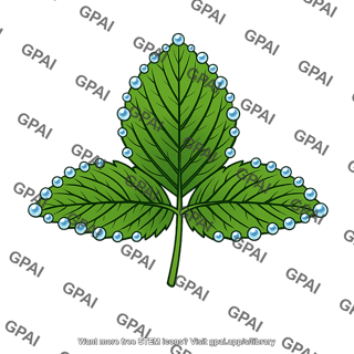 Strawberry leaf guttating