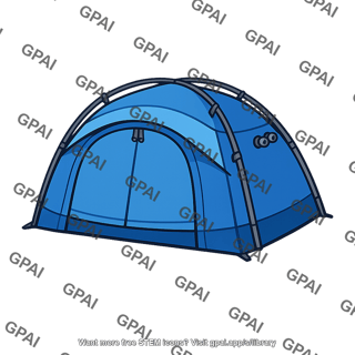 Blue camping tent