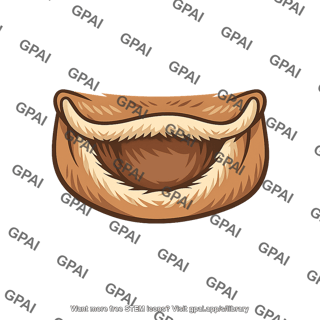Stylized mouth with mustache