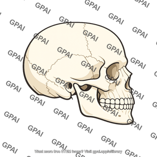Human skull side view