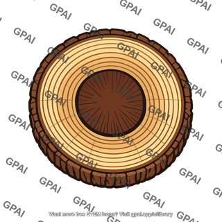 Tree trunk cross section