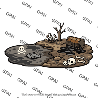 Polluted ecosystem