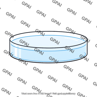 Petri dish with liquid