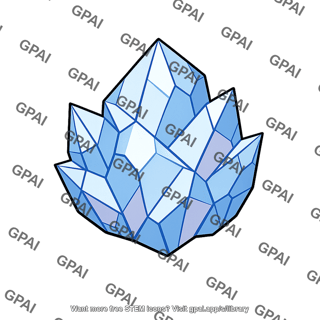 Blue crystal cluster