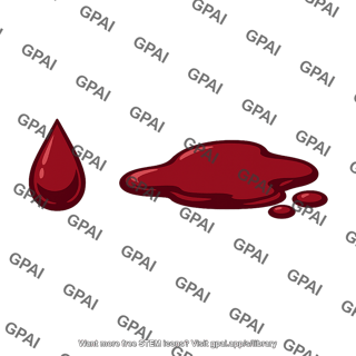 Blood droplet and puddle