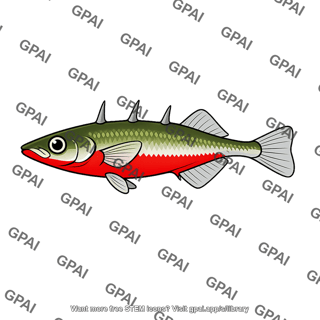 Male stickleback red belly