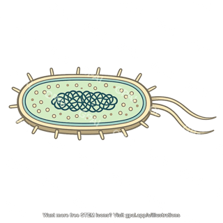 Prokaryotic cell with flagella