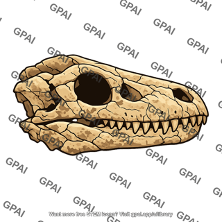 Fossilized skull