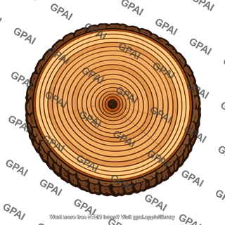Tree trunk cross section
