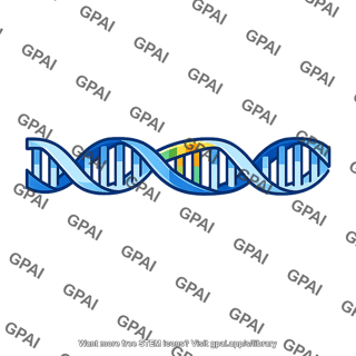 Dna double helix highlighted