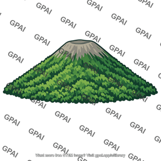 Volcanic cone forested