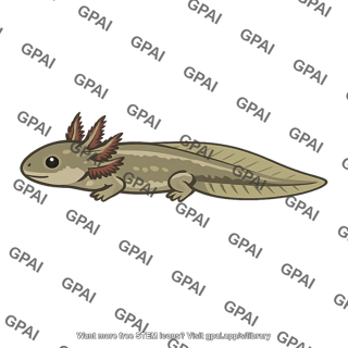 Gilled amphibian larva