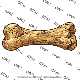 Dinosaur bone fossil