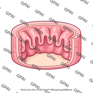 Intestinal wall folded lining