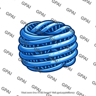 Blue yarn ball