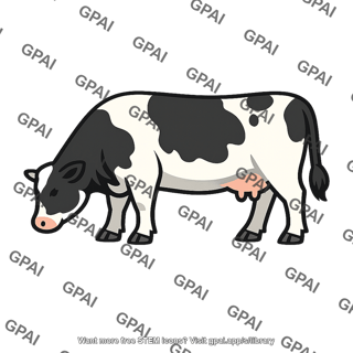 Black and white cow