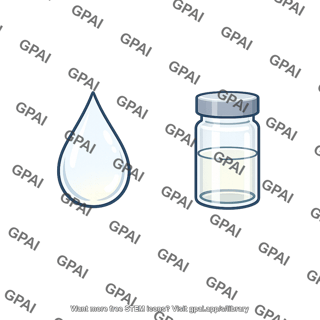 Liquid droplet and vial