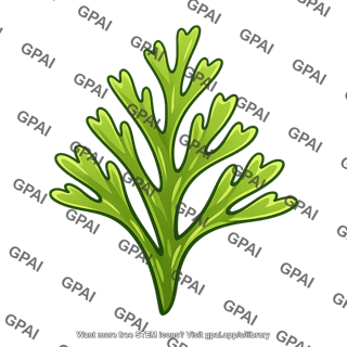 Alga frondlike branching thallus