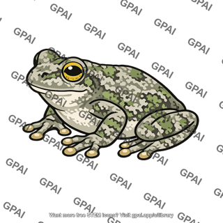 Gray tree frog hyla versicolor