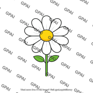 Simple radial flower