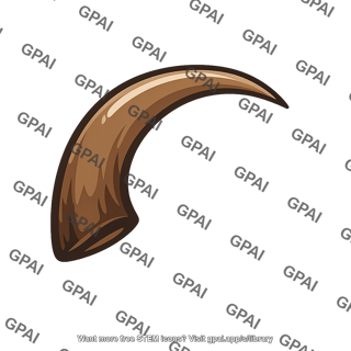 Hook curved clawlike