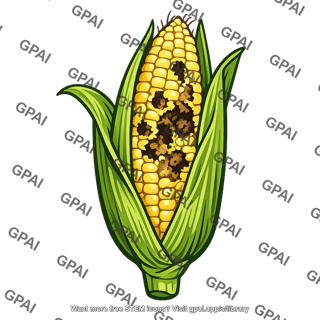 Non bt maize ear damaged
