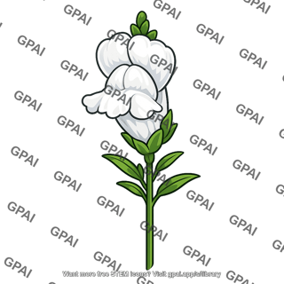Snapdragon flower white