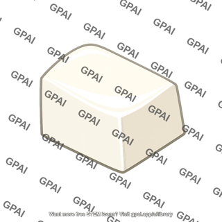White rectangular block