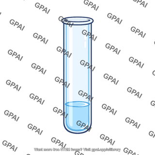 Test tube with liquid