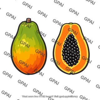 Papaya cutaway