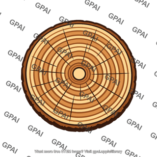 Tree trunk growth ring
