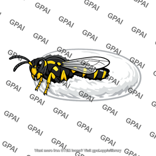 Adult wasp emerging
