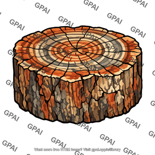Petrified tree trunk