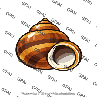 Japanese snail euhadra shell