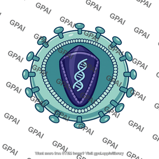 Virus with shield and dna