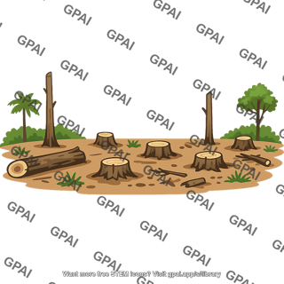 Tropical forest deforested