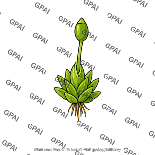 Young sporophyte moss