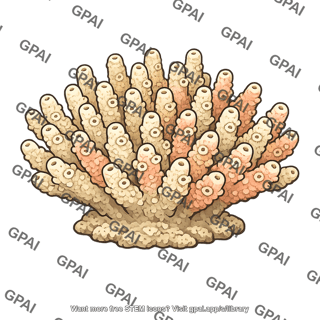 Branching stony coral colony