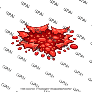 Red liquid splatter