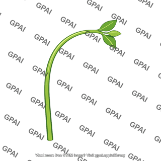 Plant shoot bent toward light