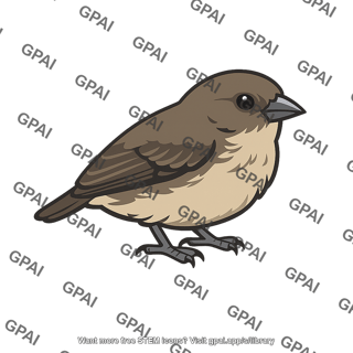 Brown finch illustration