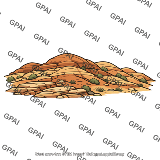 Arid rocky hills