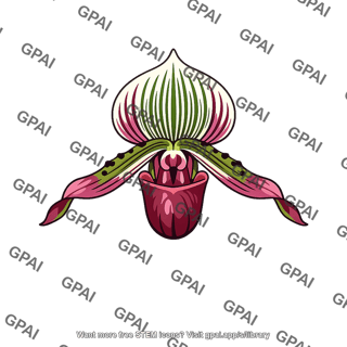 Orchid paphiopedilum callosum