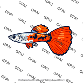 Male guppy orange coloration